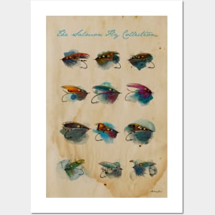 Classic Salmon Fly Collection Posters and Art